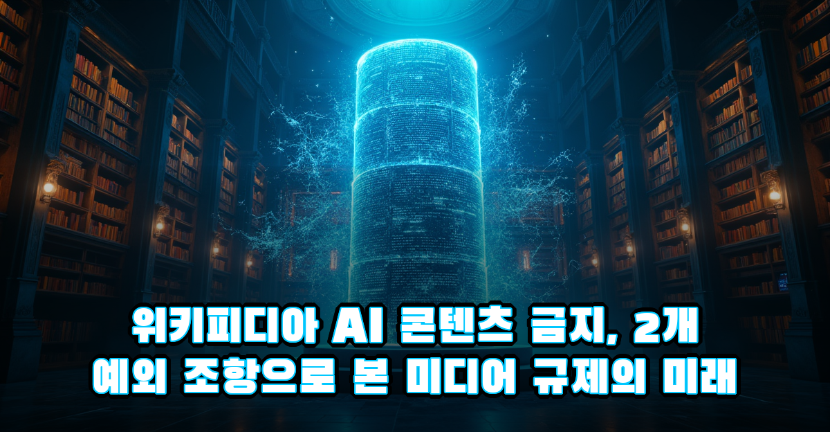 AI 콘텐츠 금지된 위키피디아, 2개 예외 조항으로 본 미디어 규제의 미래 썸네일