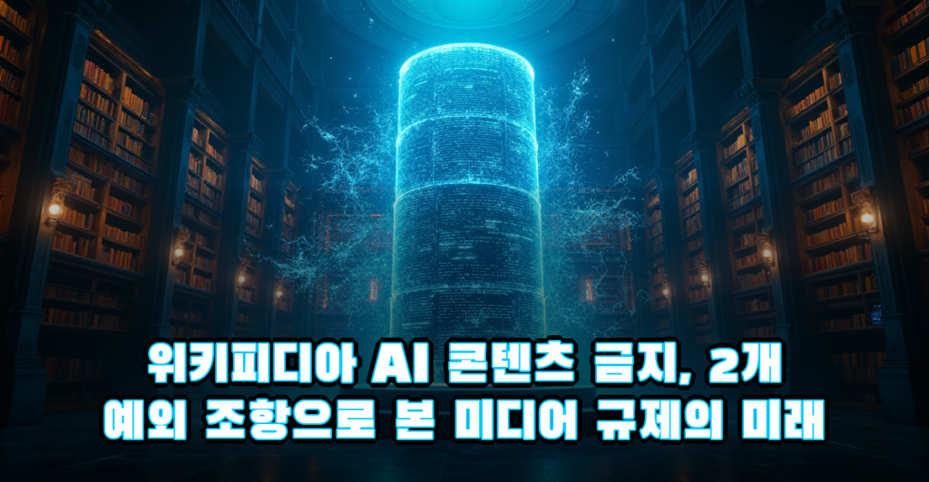 AI 콘텐츠 금지된 위키피디아, 2개 예외 조항으로 본 미디어 규제의 미래 대표이미지