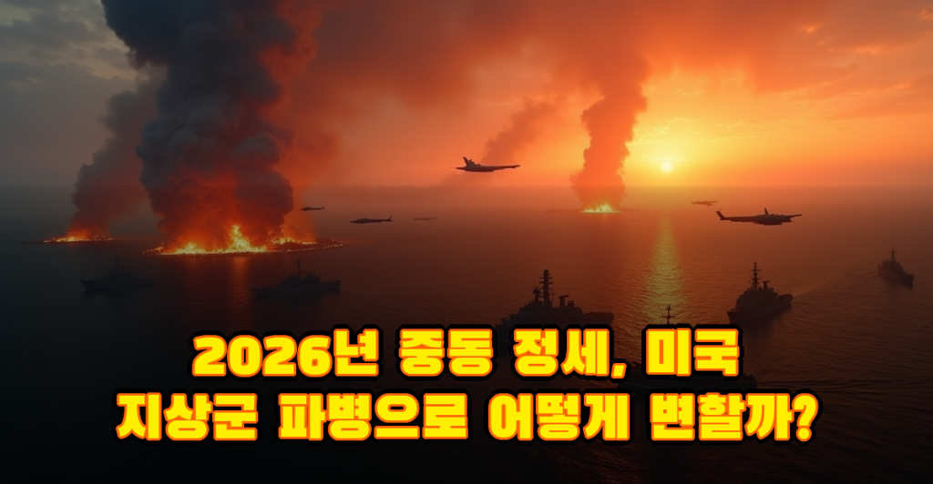 2026년 중동 정세, 미국 지상군 파병으로 어떻게 변할까? 대표이미지