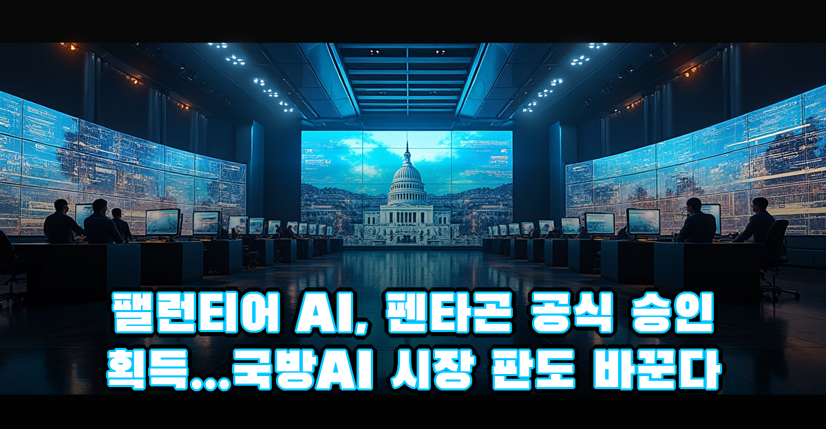 팰런티어 AI, 펜타곤 공식 승인 획득...국방AI 시장 판도 바꾼다 썸네일