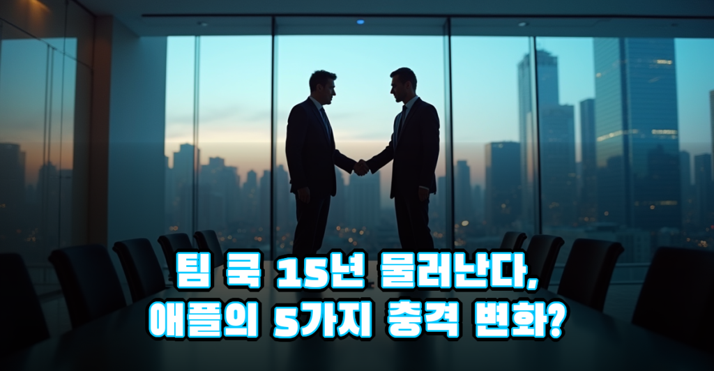 15년간의 팀 쿡 체제 종료, 애플 신임 CEO가 노린 5가지 변화 대표이미지