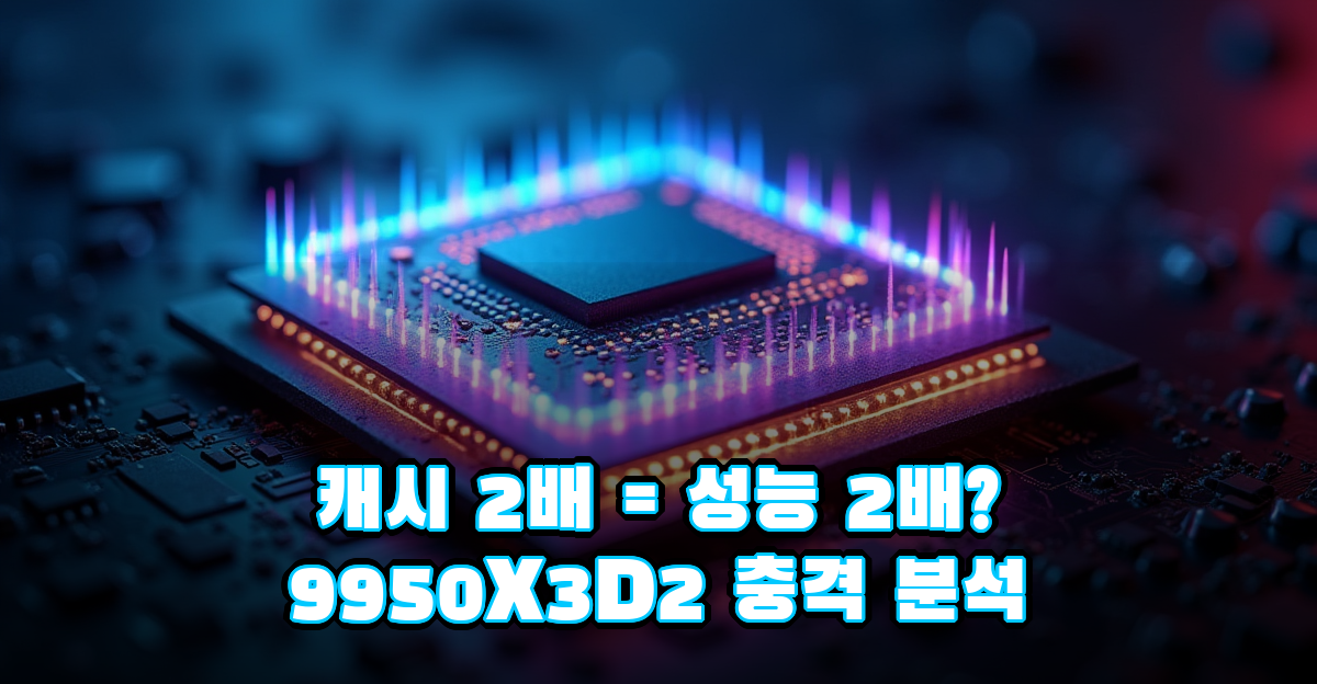AMD 9950X3D2 실사용 성능 분석, 3D V캐시 두 배면 성능도 두 배? 썸네일