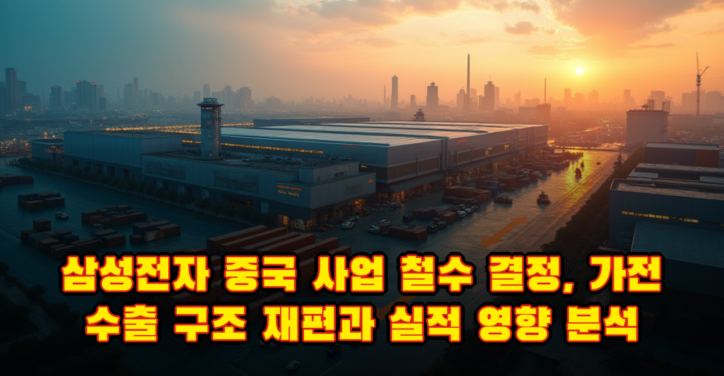 삼성전자 중국 사업 철수 결정, 가전 수출 구조 재편과 실적 영향 분석 대표이미지