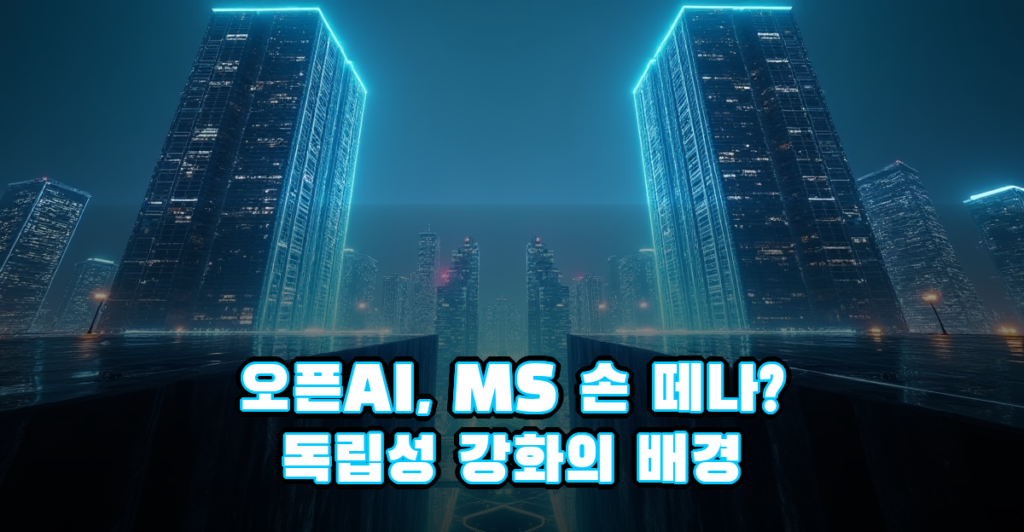 오픈AI 독립성 강화 협약, 마이크로소프트 투자 의존도 낮추는 배경 대표이미지