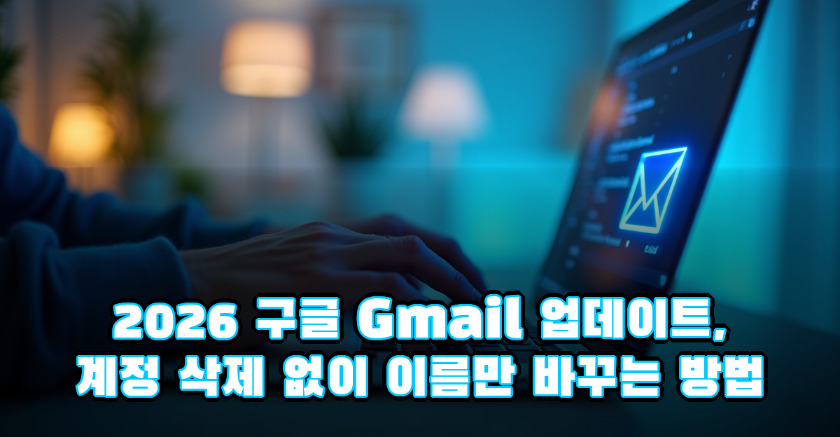 2026 구글 Gmail 업데이트, 계정 삭제 없이 이름만 바꾸는 방법 썸네일