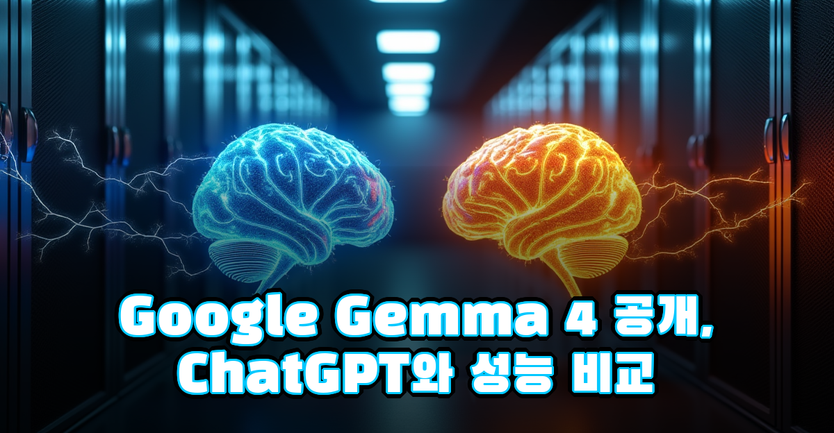Google Gemma 4 공개했는데 ChatGPT를 이겼다고?! 충격의 성능 비교 썸네일