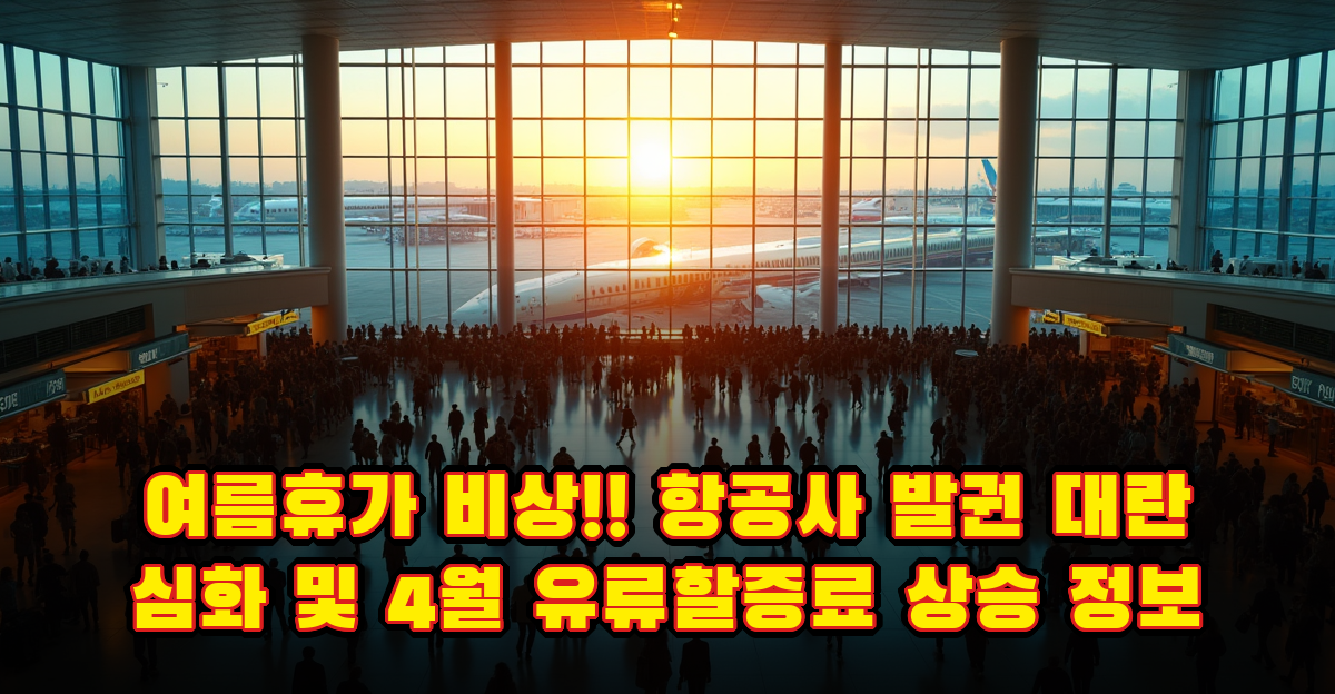 항공사 발권 대란 심화, 4월 유류할증료 상승이 여행경비에 미치는 영향 썸네일