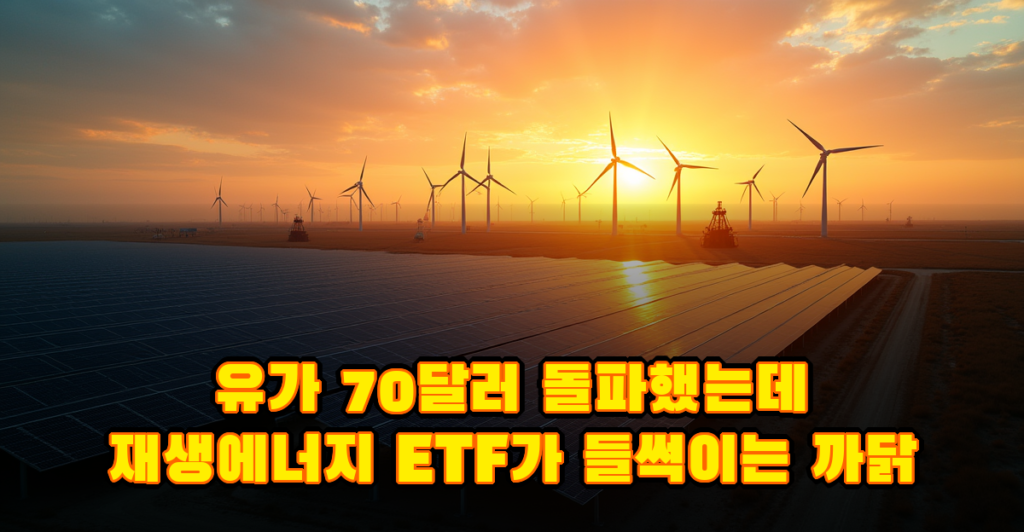 유가 70달러 돌파했는데 재생에너지 ETF가 들썩이는 까닭 대표이미지