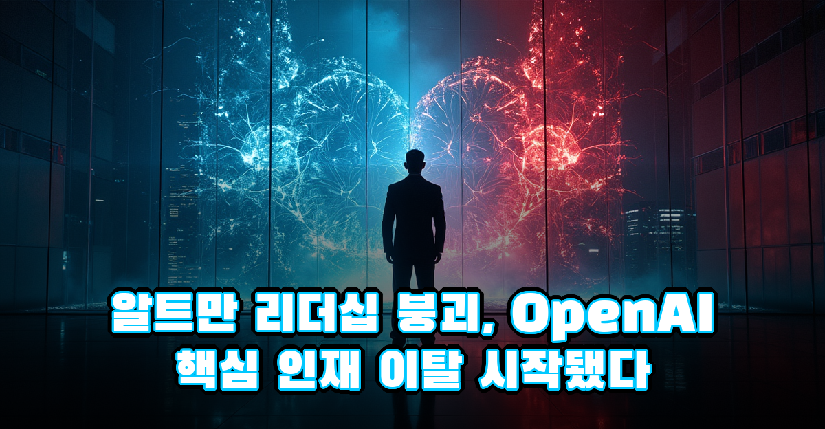Sam Altman 리더십 위기, OpenAI 직원 이탈과 AI 경쟁 구도 변화의 신호 썸네일