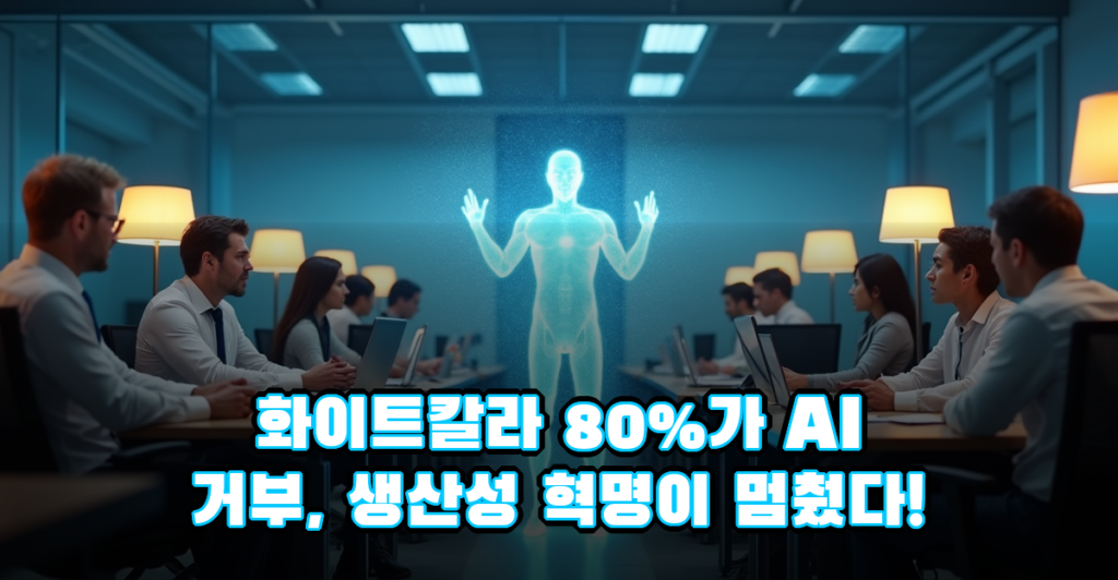 화이트칼라 80%가 AI 도입 거부, 직장 생산성 혁명이 멈추는 이유 대표이미지