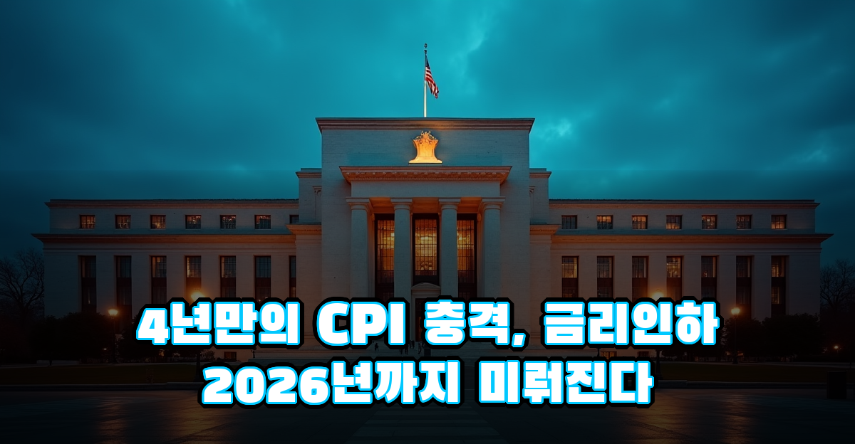4년만의 CPI 충격, 2026년 미국 기준금리 인하 시점이 늦어지는 이유 썸네일
