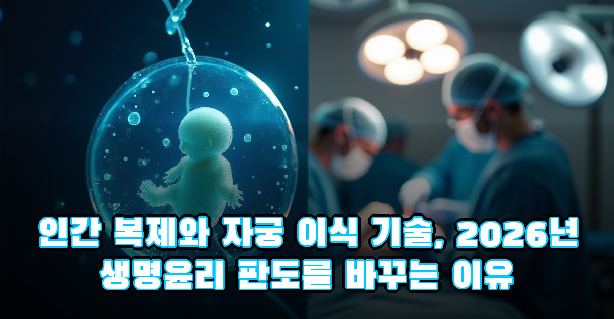 인간 복제와 자궁 이식 기술, 2026년 생명윤리 판도를 바꾸는 이유 썸네일