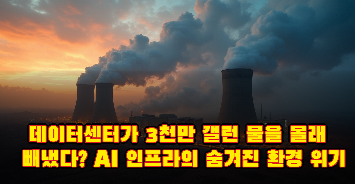 데이터센터가 3천만 갤런 물을 몰래 빼냈다, AI 인프라의 숨겨진 환경 위기 썸네일
