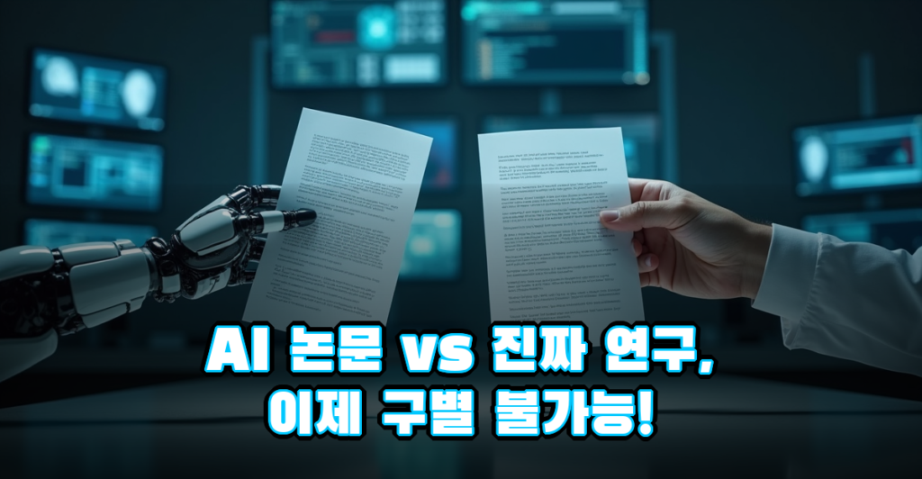 AI가 쓴 논문, 진짜 연구자도 구별 못한다? 과학계의 위기 대표이미지