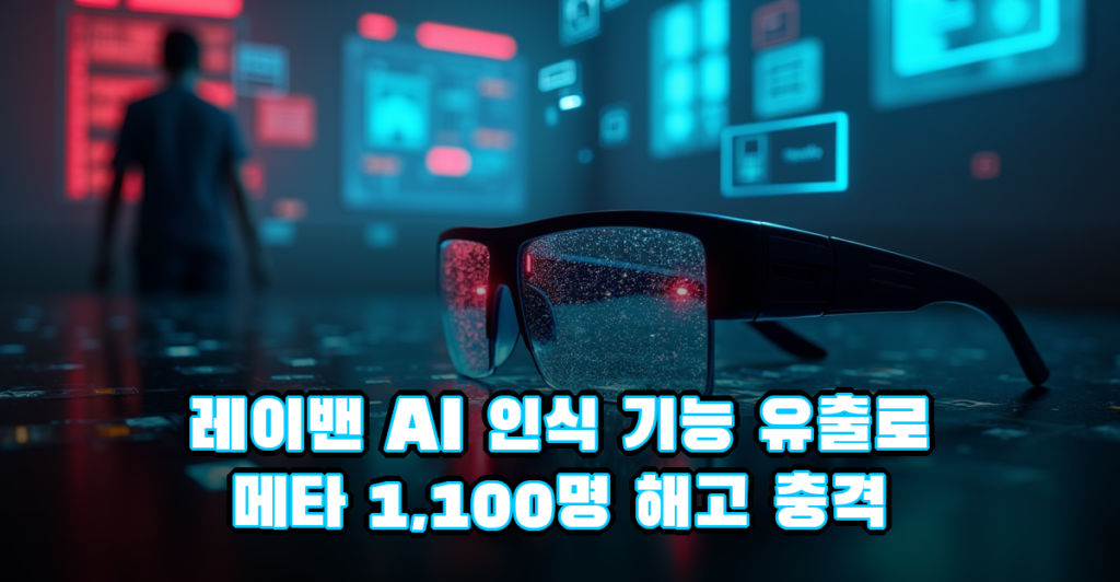 레이밴 AI 인식 기능 유출로 메타 1,100명 해고, 빅테크의 보안 위협 수위 대표이미지